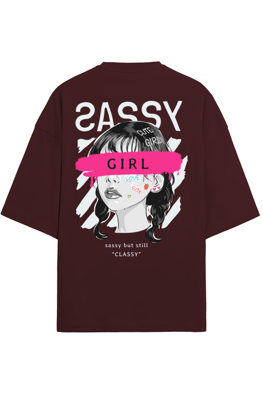 "Sassy Girl" Oversized Tee - Frolic Saga