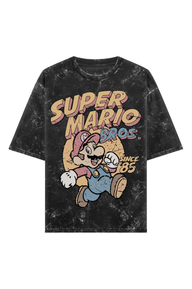 Super Mario Oversized Tee (Acid Wash) - Frolic Saga Super Mario Oversized Tee (Acid Wash) - Frolic Saga