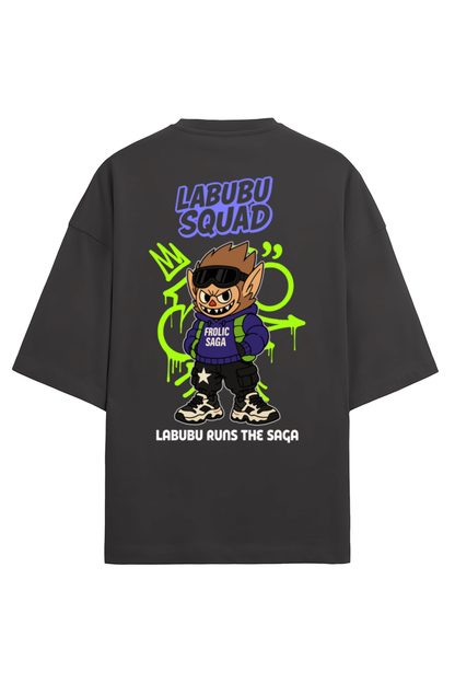 Labubu Squad Oversized Unisex Tee – 240 GSM - Frolic Saga