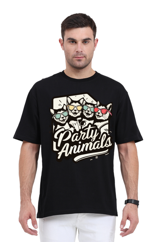 Party Animals Oversized Unisex Tee - Frolic Saga