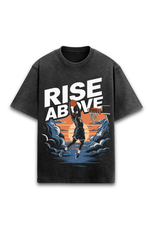 Rise Above Acidwashed Unisex Tee - Frolic Saga