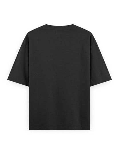 Money Follows My Brotha oversized t-shirt, black, back view