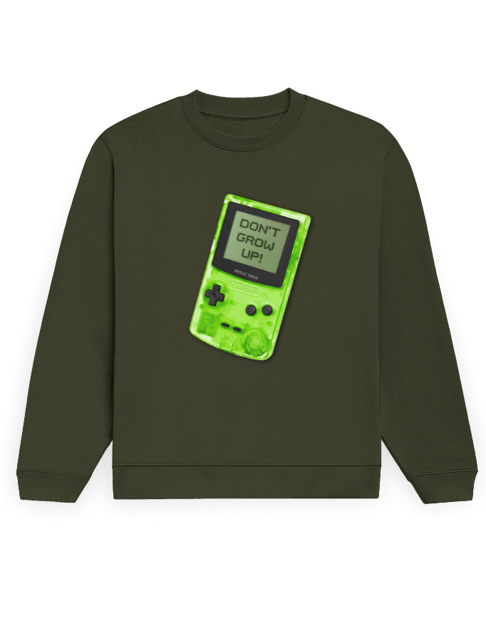 Don’t Grow Up! Unisex Sweatshirt – 300 GSM Cotton Fleece | Retro Limited Edition