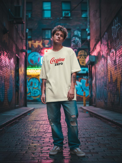 Cocaine Zero Tee — Unisex Oversized 240 GSM