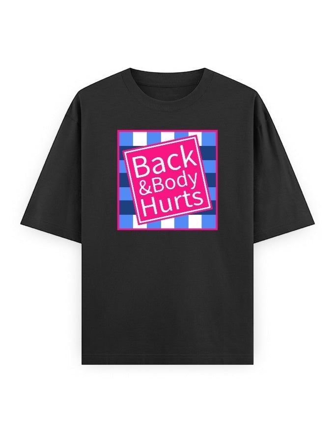 Frolic Saga black oversized 100% cotton t-shirt with