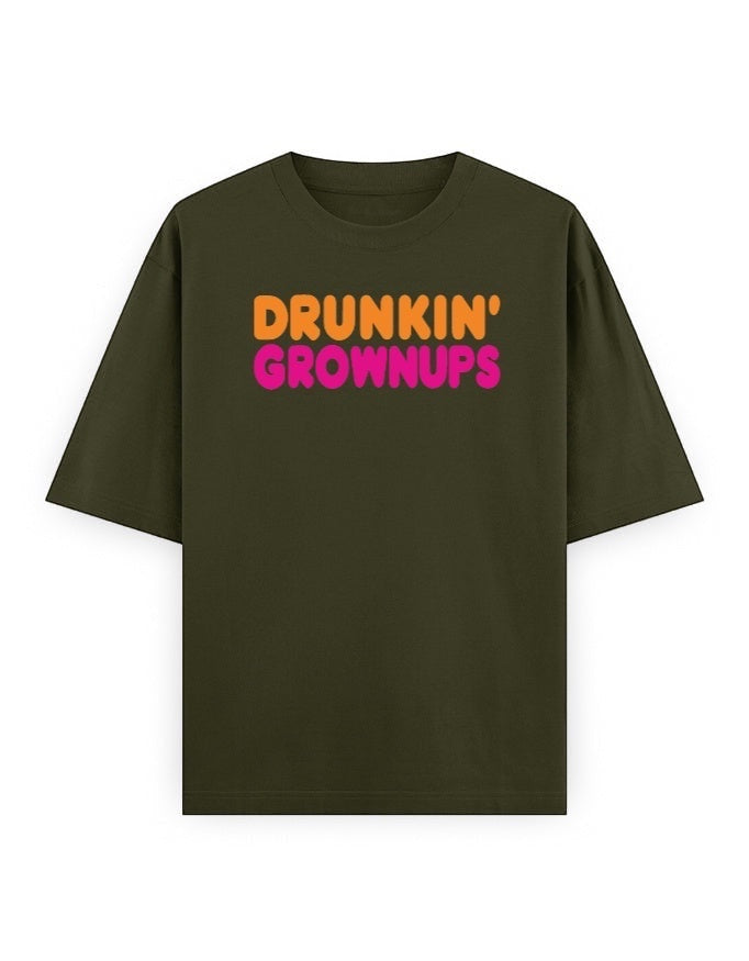 Frolic Saga olive green oversized t-shirt with