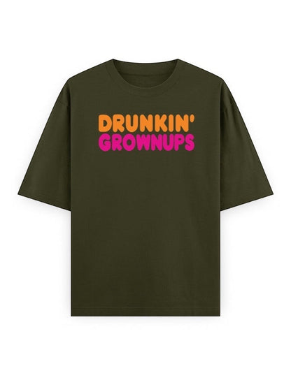 Frolic Saga olive green oversized t-shirt with