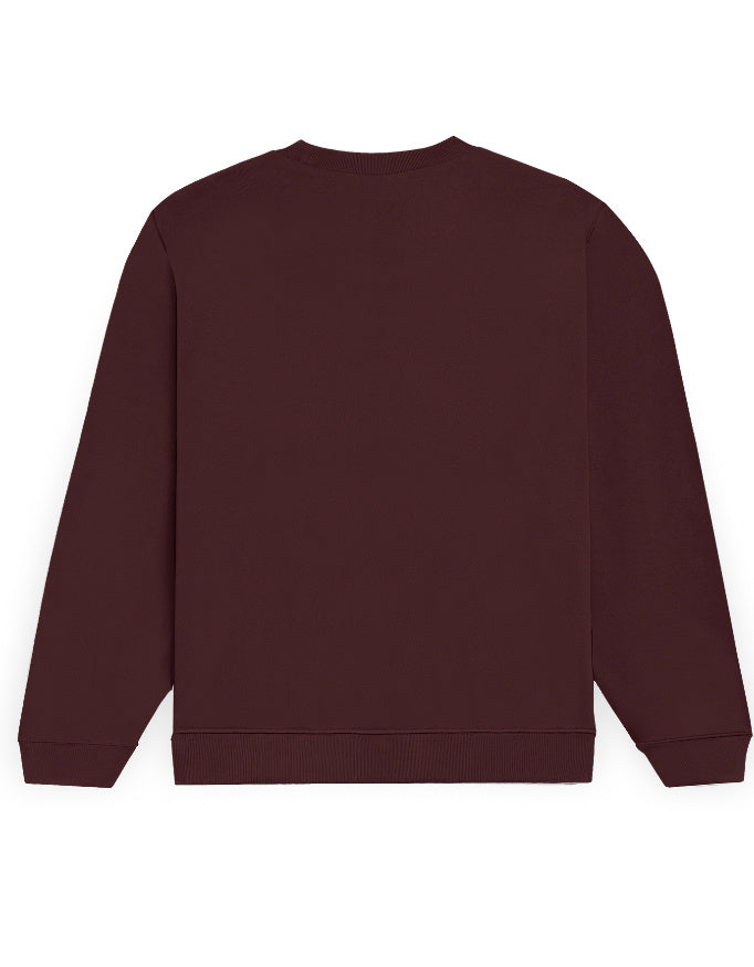 Dur Se Namaste maroon sweatshirt, back view - Frolic Saga