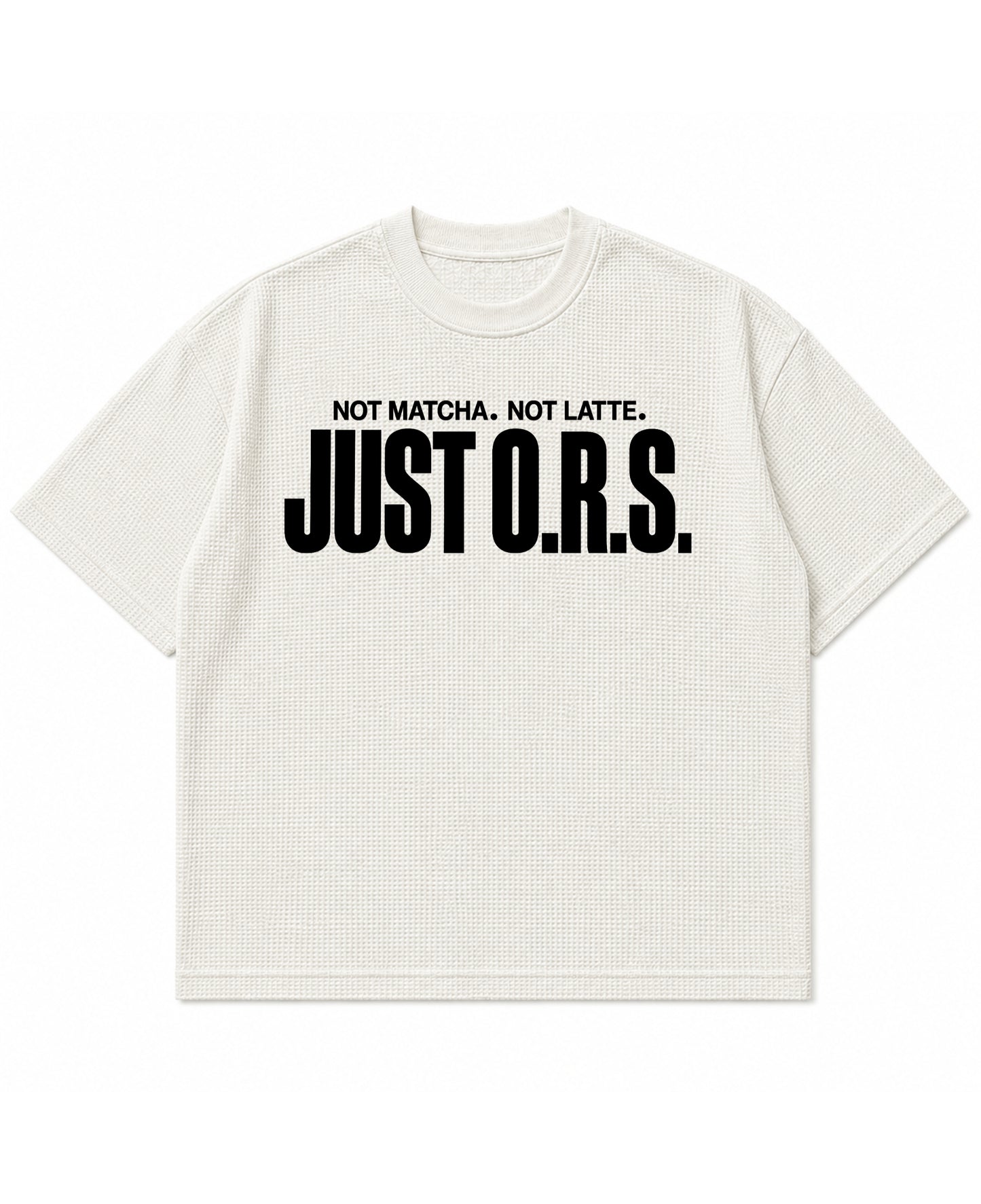 Off-white waffle boxy fit Front Design